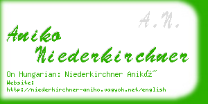 aniko niederkirchner business card